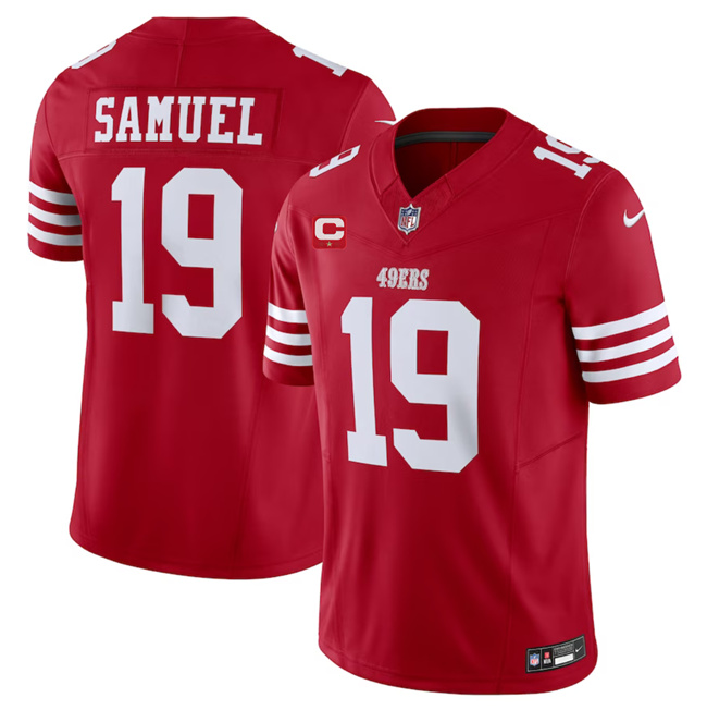Men's San Francisco 49ers #19 Deebo Samuel Red 2023 F.U.S.E. With 1-Star C Patch Vapor Untouchable Limited Football Stitched Jersey